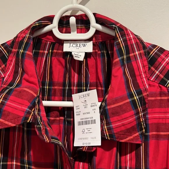 J Crew Tartan Print Dress - Picture 2 of 4